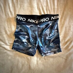 Nike Pro Blue Camo Shorts